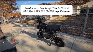 Roadrunner Pro Range Test In Gear 4 With The Apex 60V 25AH Range Extender