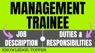 Management Trainee Job Description | Management Trainee Roles and Responsibilities
