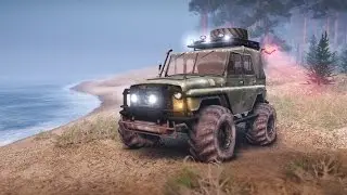 SpinTires Переодалели большую реку и нашли гараж №2