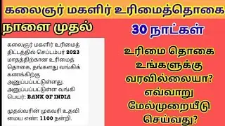 மகளிர் உரிமைத் தொகை மேல் முறையீடு செய்வது எப்படி?