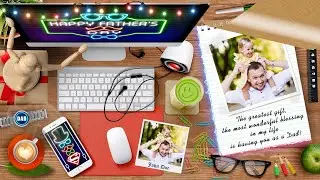 Father's Day Greetings Video Animation (EXCLUSIVE TEMPLATE)