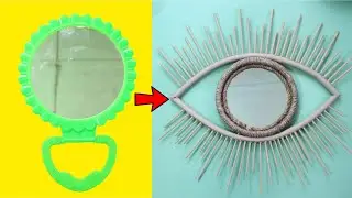 DIY EYE SHAPED MIRROR |DIYing VIRAL PINTEREST HOME DECOR | BOHO ROOM DECOR
