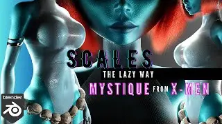 Skin SCALES (done the LAZY way) Mystique from X-MEN| Blender | Eevee