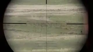Kahles SKMR3 through scope view of some shots at distance.