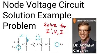 Node Voltage Circuit Solution Example Problem