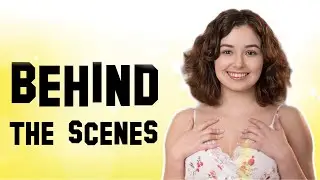 Leana Lovings behind the scenes on p*rn set