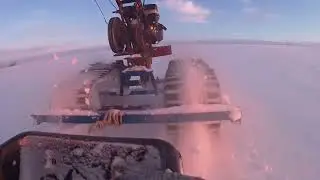 Мотоблок на гусеницах !!! Покатушки !!!