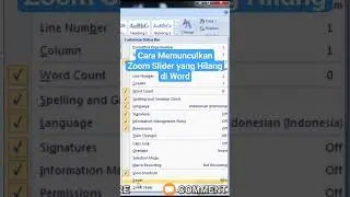 #tutorial cara memunculkan zoom slider yang hilang di Word #shorts #short #word