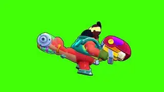 Brawl Stars Running Clancy Green Screen