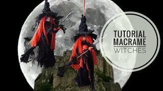Tutorial Macrame witch doll. Halloween Part 1. Макраме кукла ведьма.
