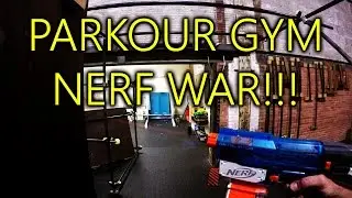 Nerf War CQB Gameplay FPV  - Push! Ep. 2 Gimbal-Stabilized Parkour Gym Nerf Arena [Modded Sentinel]