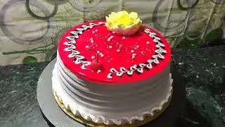 Fullcake dijain || cake banana shikhe#strawberry #funny #@indorebakers