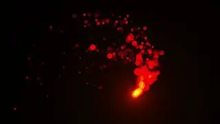 Red Magic Particle Trail Video Overlay In Black Background | No Copyright