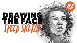 Sketching a face with pencil  (Time Lapse Sketch #2)