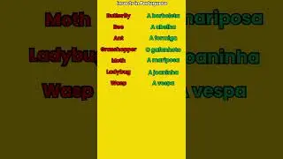 Portuguese Vocabulary-Insects #learnportuguese #europeanportuguese #shorts #portugal
