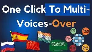 How to Make Text to Multiple -Voice Over in Canva / One Click Change Text to Other Language Voices