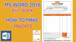 How to make bill book in ms word, MS word 2016 me bill kaise banaien #msword #youtube #viral