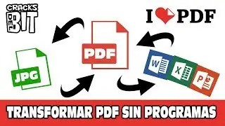 Transforma PDF sin programas a jpg, word, excel, powerpoint con Ilovepdf