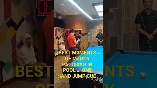 MANNY PACQUIAO ONE HAND JUMP CUE STROKE. #shorts #ytshort  #poolbilliards #Mannypacquiao