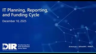 DIR Planning, Reporting and Funding Webinar