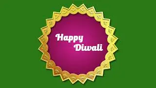 Happy Diwali wish - Animation - Greenscreen - No copyrights