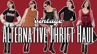 Alternative Thrift Haul | styling new outfits !