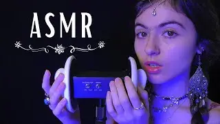 ASMR || 3dio whispers (ear massage, mouth sounds, ear eating, spoolie, meditation music)
