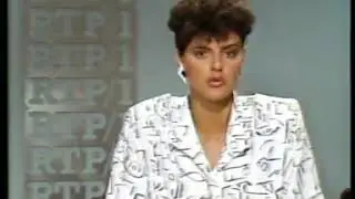 Диктор, программа передач и конец эфира (RTP1 Португалия,12.06.1986)