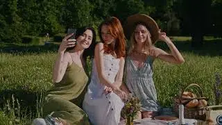 selfie at a picnic