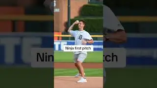 NINJA THREW A CEREMONIAL 1ST PITCH AND...
