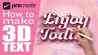 Create 3D Text in PROCREATE // Easy Text Effect Tutorial