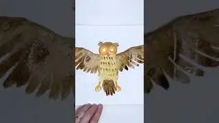 Drawing an owl at night. How to draw an owl. Drawing lesson. Ideas for drawing.🦉