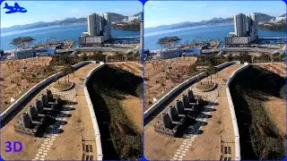 3D video, Drone 3D, Park, 3D Aerial video, Magic eye, Stereo 3D video, SBS, Hyper Stereo