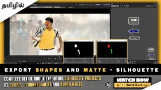 Export Silhouette project as Shapes , Matte (alpha and Individual channels) 