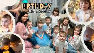 Large Family || Almochka's Birthday || Dress Made by Dad || New Year's Decorations