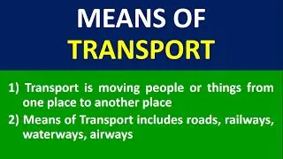 10 Lines on Means of Transport | Short Essay on Means of Transport | in English