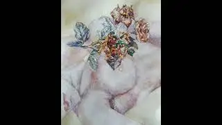 Rose. Erotic art. The process of creating watercolor