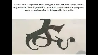 Making a capital letter collage with class guidelines