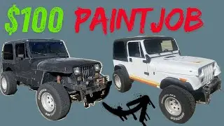 Vintage 4x4 Stripes on a Jeep Wrangler | Budget Paint Job