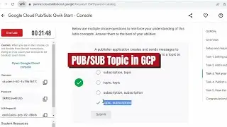 How to create pub/sub topic on cloud console | Google cloud | Qwiklabs