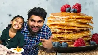 How to Make Pancakes at Home | Easy Pancake Recipe | Pan Cake Recipe Malayalam | Kids cooking