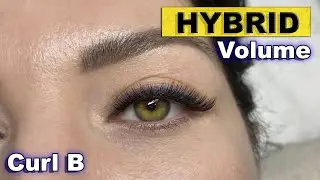 HYBRID LASH SET tutorial / eyelash extensions with B curl