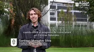 Santiago Monsalve, estudiante de doble programa de Ingeniería Química y Ciencias Naturales