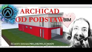 2   podstawy archicad   ściany działowe, drzwi, schody #archicadtriki #archicadporady 👊🏼