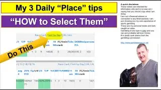 3 daily Place tips | TTS Sort columns by day