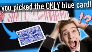 You Picked the ONLY Blue Card! - Easy Card Tricks to Learn for Beginners