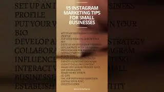 15 Instagram Marketing Tips for Small Business IG, FB, IN
