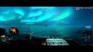 World of Warships Close Range Battleship Engagement