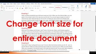 How to change font size for the entire document in Word @haminh1804 #mswordtutorial #fontsize