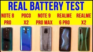 Note 9 Pro Max vs Poco X2, Realme 6 Pro, Realme X2 Battery Drain | PUBG Heating | Charging